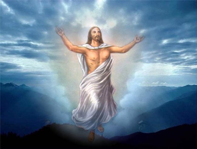 Image of Jesus Christ in the sky