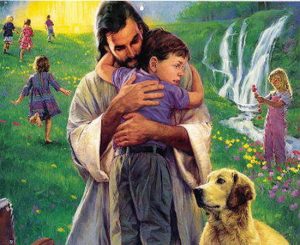 Image of Jesus with child