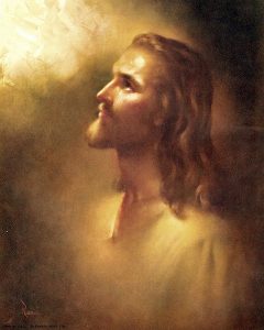Picture of Jesus praying to God