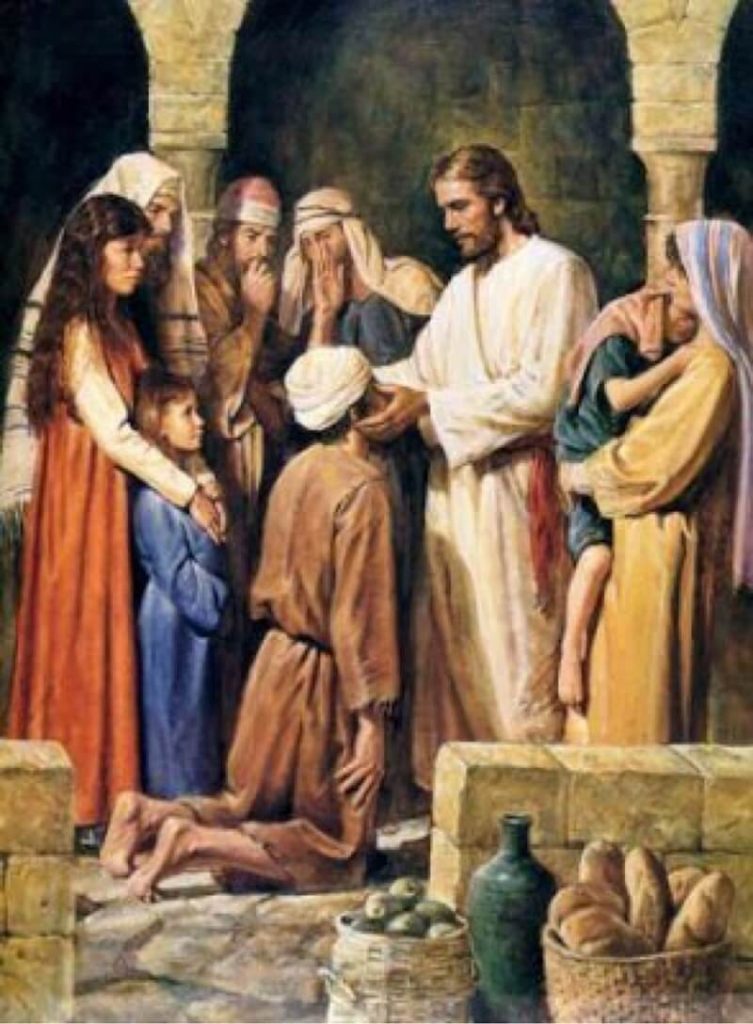 Picture of Jesus holding others