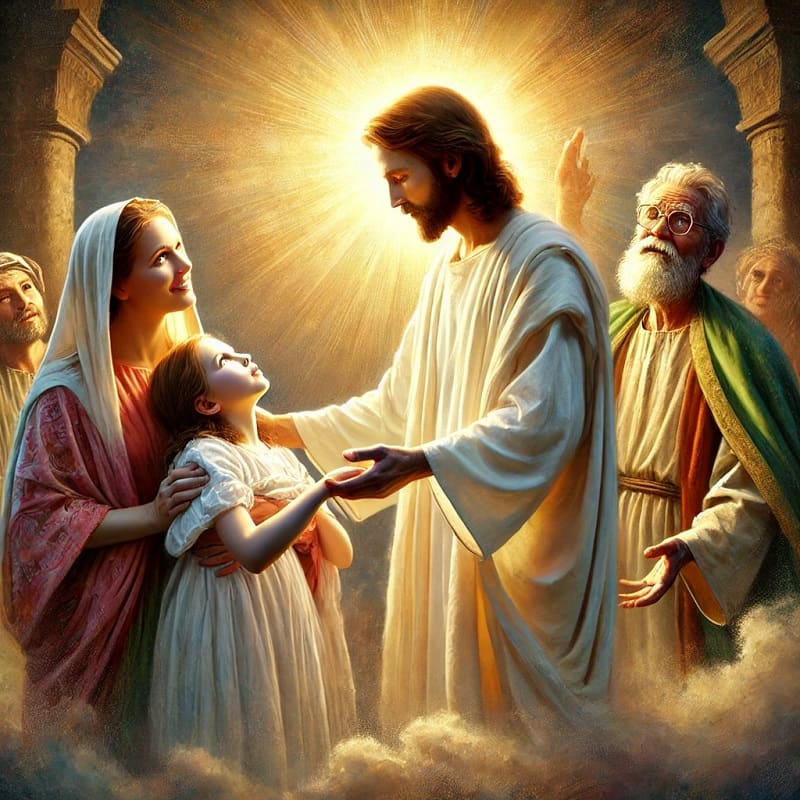 Jesus Raising Jairus’ Daughter to Life