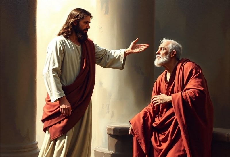 Jesus healing the blind man