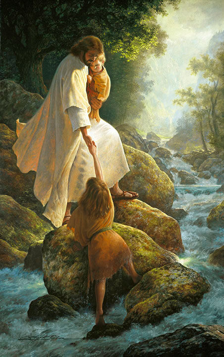 Jesus helping children