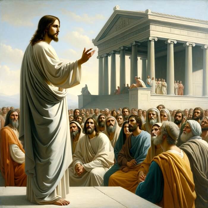 Jesus preaching