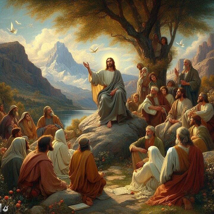 Pictures of Jesus of Nazareth on the mount