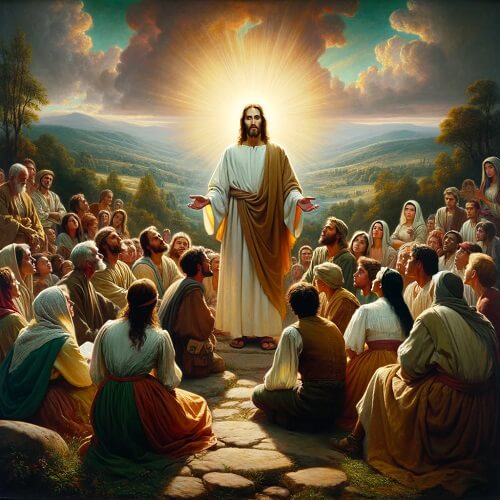Jesus preaching