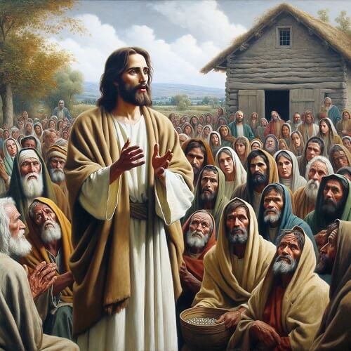 Jesus preaching