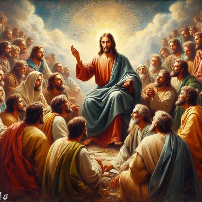 Pictures of Jesus teaching