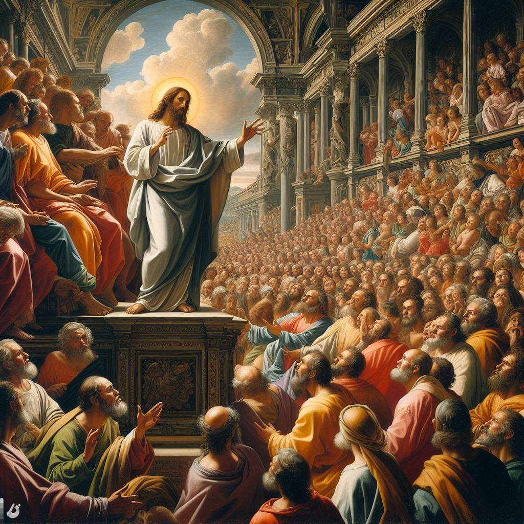 Jesus preaching