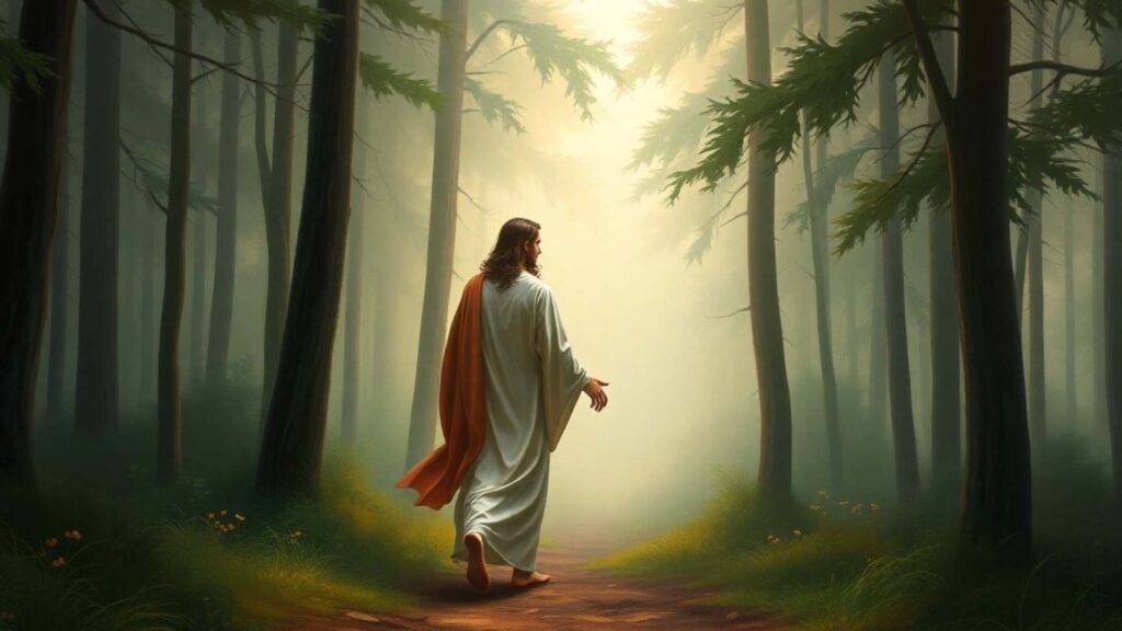 Jesus in a Forest