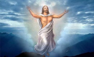 Image of Jesus Christ in the sky