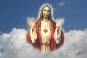 Picture of Jesus in the clouds