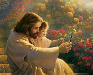 Jesus taking a selfie