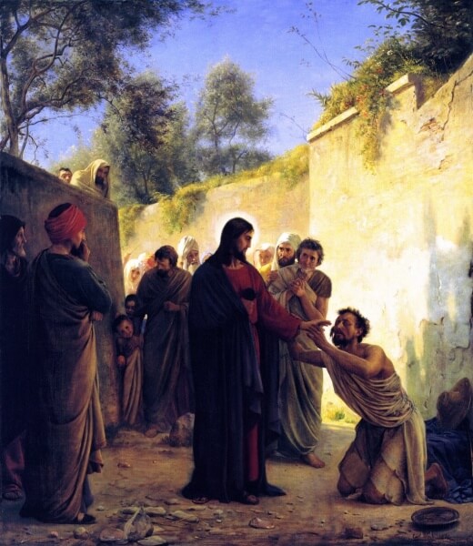 Picture of Jesus healing blind man
